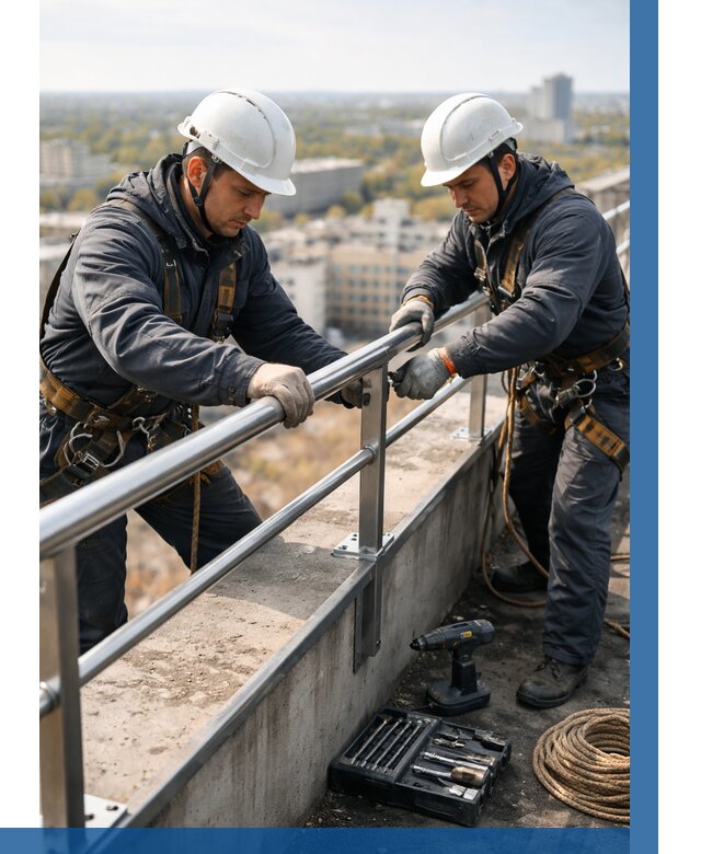 Монтаж перил на высоте в Киржаче от 2578 р. | ВЫСОТНИК-Крж