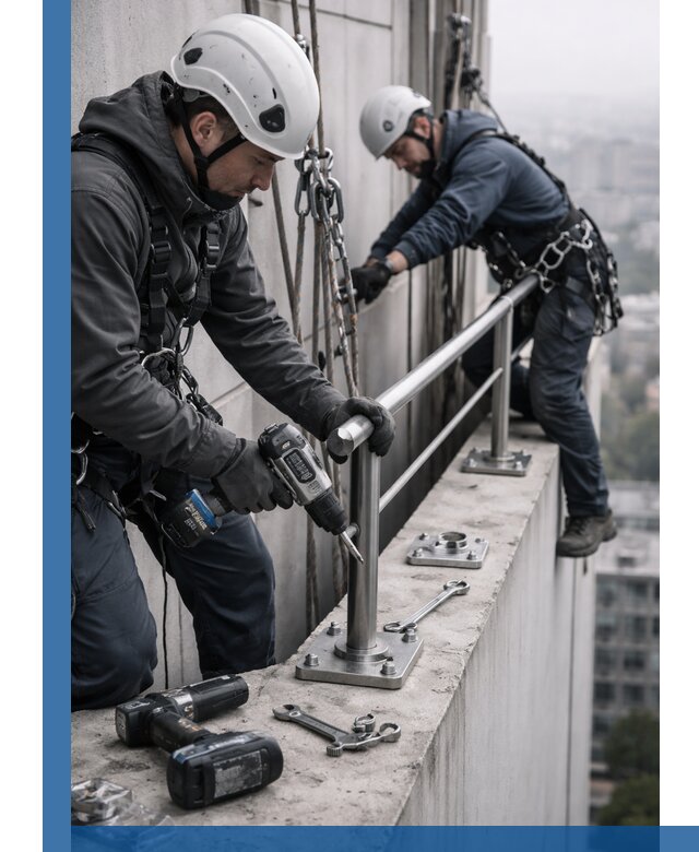 Монтаж перил на высоте в Киржаче для жилых и промобъектов