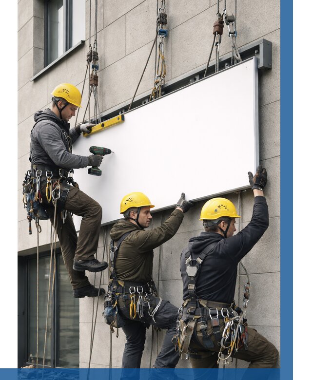 Монтаж рекламной вывески в Киржаче от 8248 р. | ВЫСОТНИК-Крж