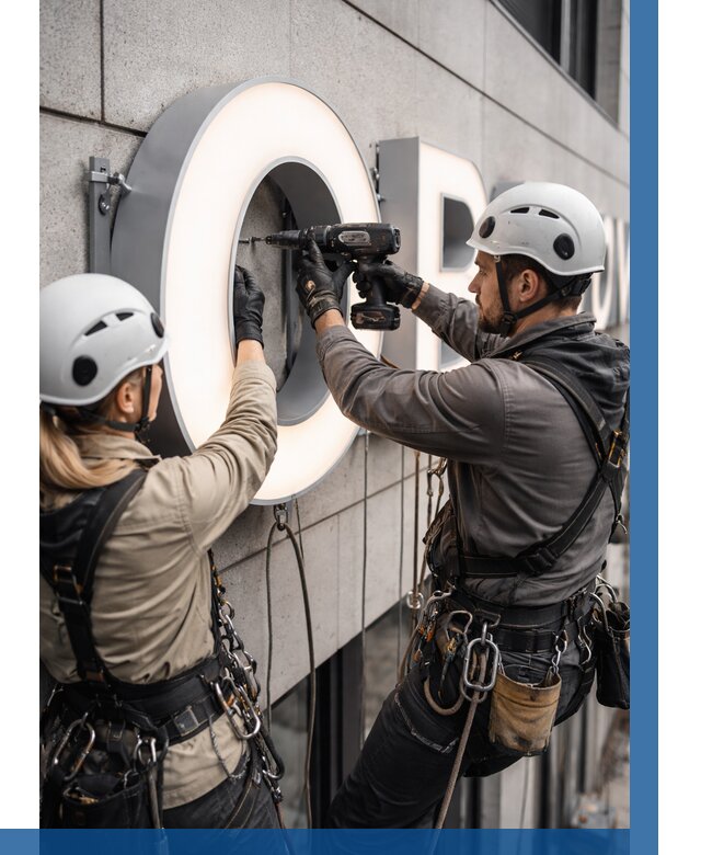 Монтаж световых букв в Киржаче от 3093 р. под ключ ВЫСОТНИК-Крж