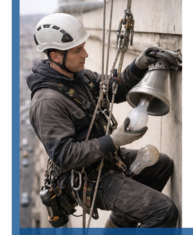 Замена ламп на высоте в Киржаче профессионально и быстро