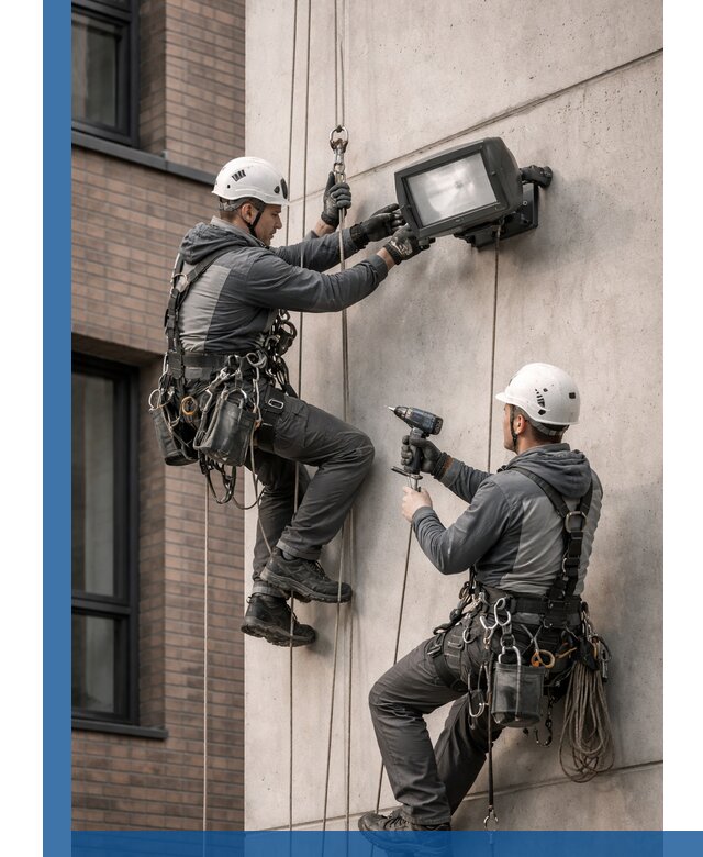 Профессиональный монтаж фасадных прожекторов в Киржаче под ключ