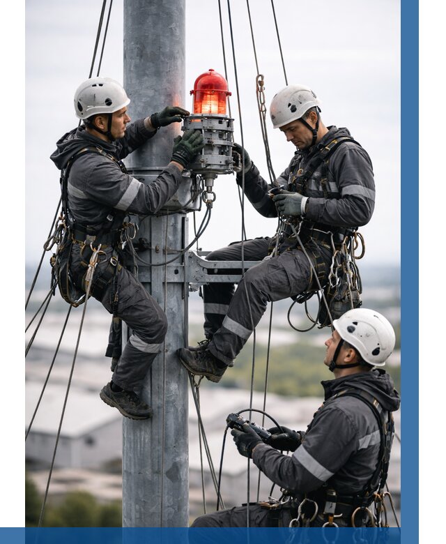 Монтаж заградительных огней в Киржаче от 8764 р. | ВЫСОТНИК-Крж