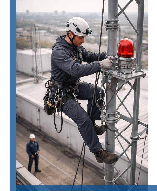 Монтаж заградительных огней и обслуживание объектов в Киржаче