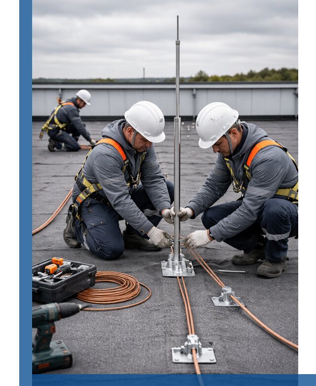 Монтаж молниезащиты на кровле в Киржаче под ключ с гарантией