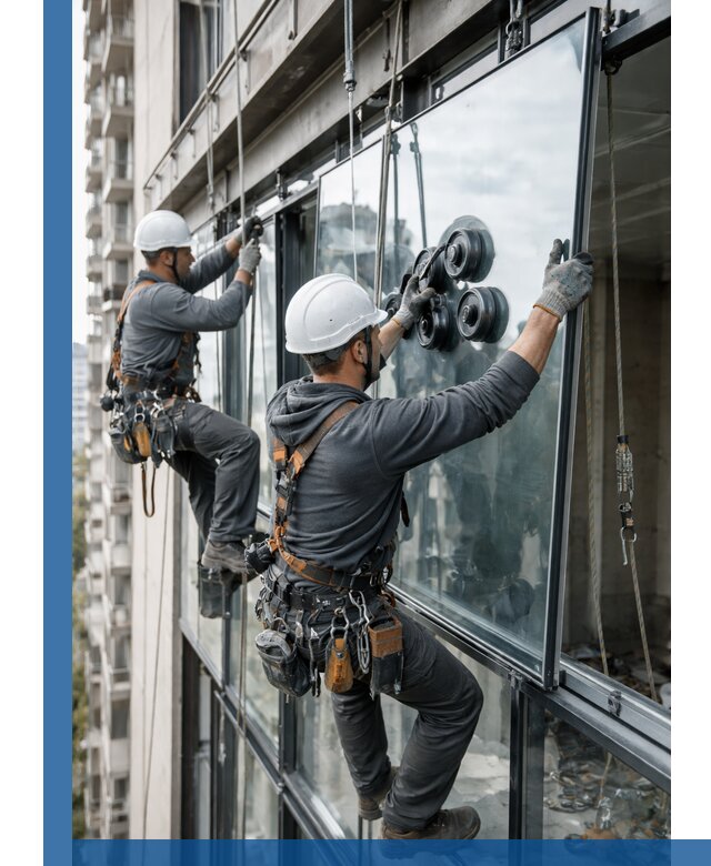 Витражное остекление фасадов и лоджий в Киржаче под ключ