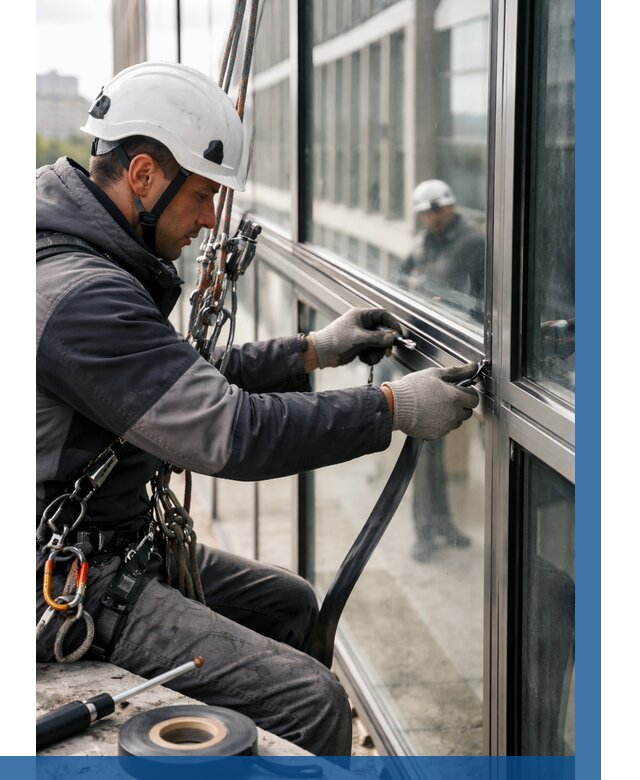 Ремонт витражных конструкций в Киржаче от 3609 р. | ВЫСОТНИК-Крж