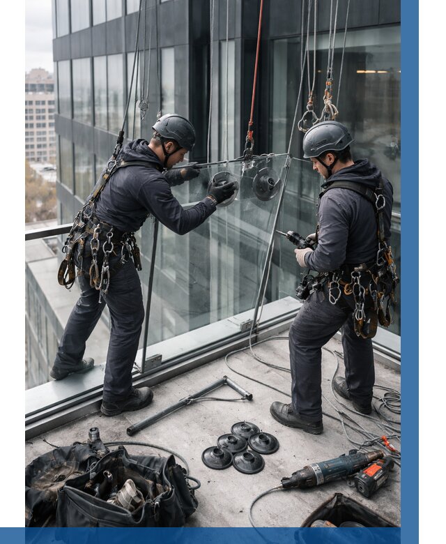 Монтаж стеклянных ограждений в Киржаче от 2578 р. | ВЫСОТНИК-Крж