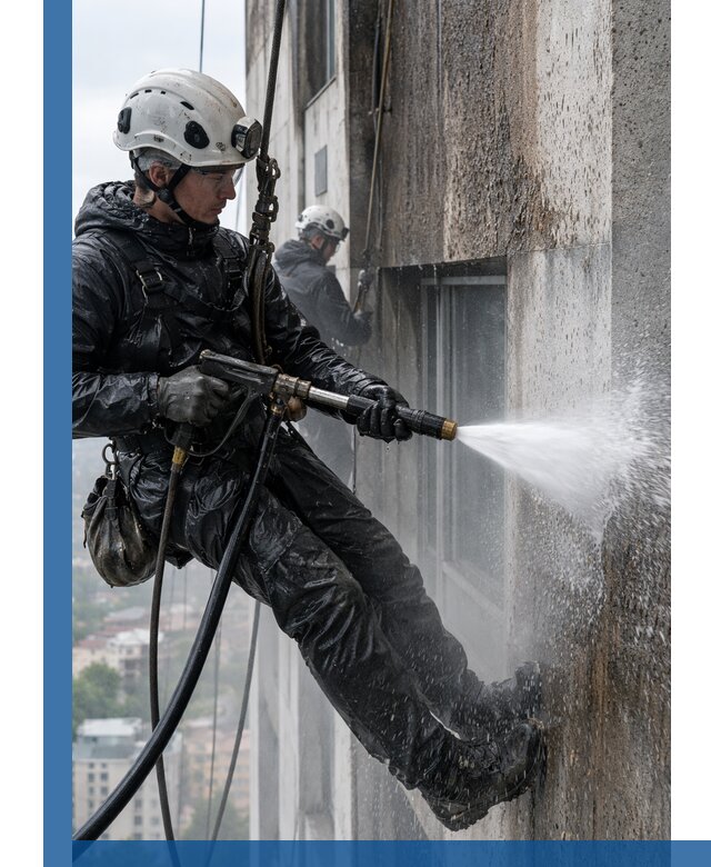 Гидроструйная очистка фасадов и конструкций в Киржаче