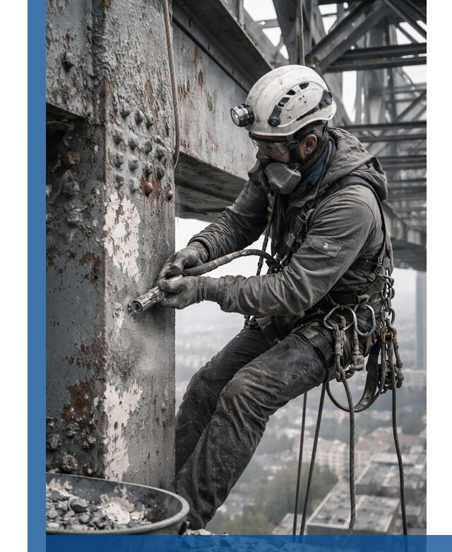 Удаление старой краски с металлических конструкций в Киржаче