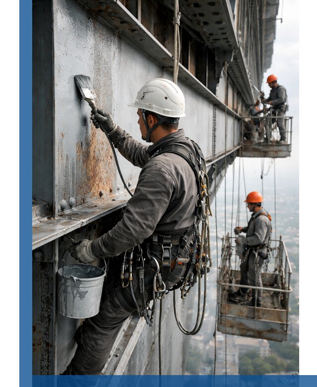 Покраска металлоконструкций на высоте в Киржаче профессионально