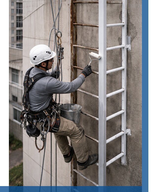 Покраска пожарных лестниц в Киржаче от 4640 р. | ВЫСОТНИК-Крж