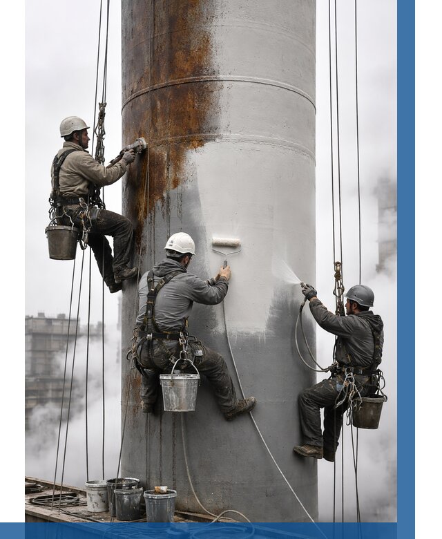 Покраска дымовых труб в Киржаче от 8764 р. | ВЫСОТНИК-Крж