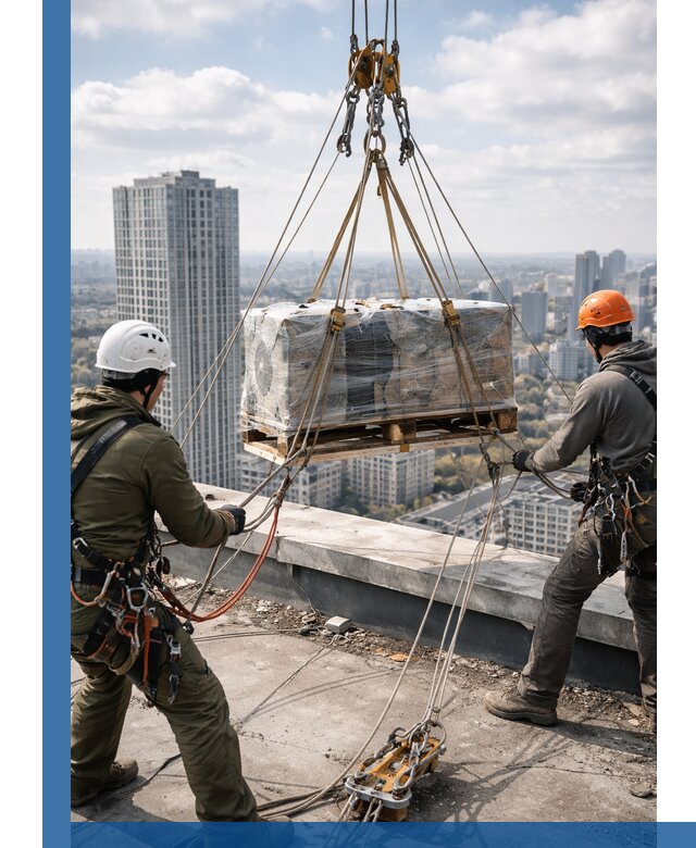 Подъем и монтаж крупногабаритных грузов на крышу в Киржаче