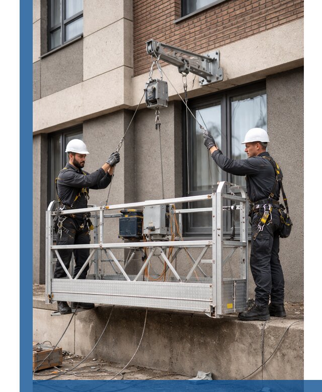 Монтаж и подъем фасадной люльки в Киржаче с гарантией безопасности