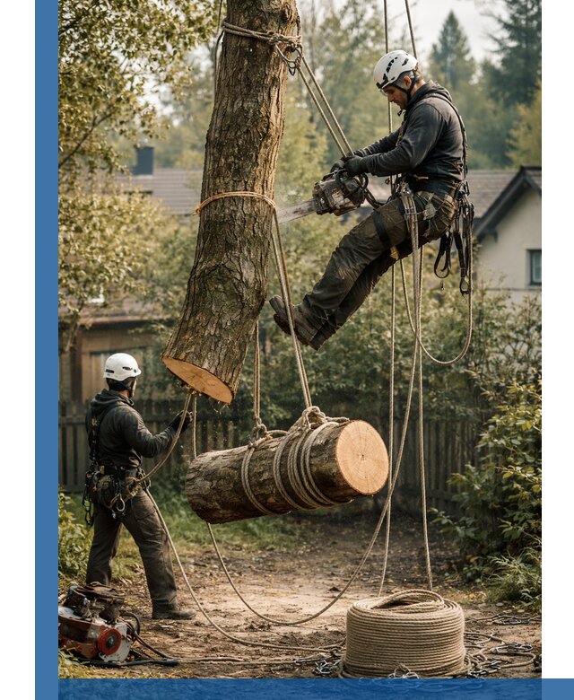 Валка деревьев частями в Киржаче, безопасно и аккуратно