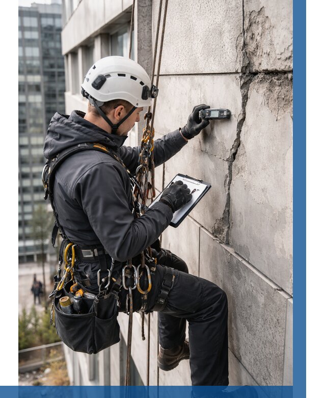 Обследование фасада альпинистами в Киржаче от 124 р. | ВЫСОТНИК-Крж