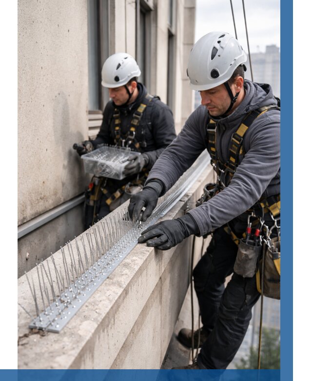 Установка шипов от птиц в Киржаче от 876 р. | ВЫСОТНИК-Крж